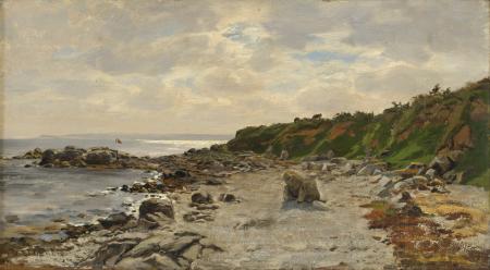 Eduard Gaertner Seashore Norge oil painting art